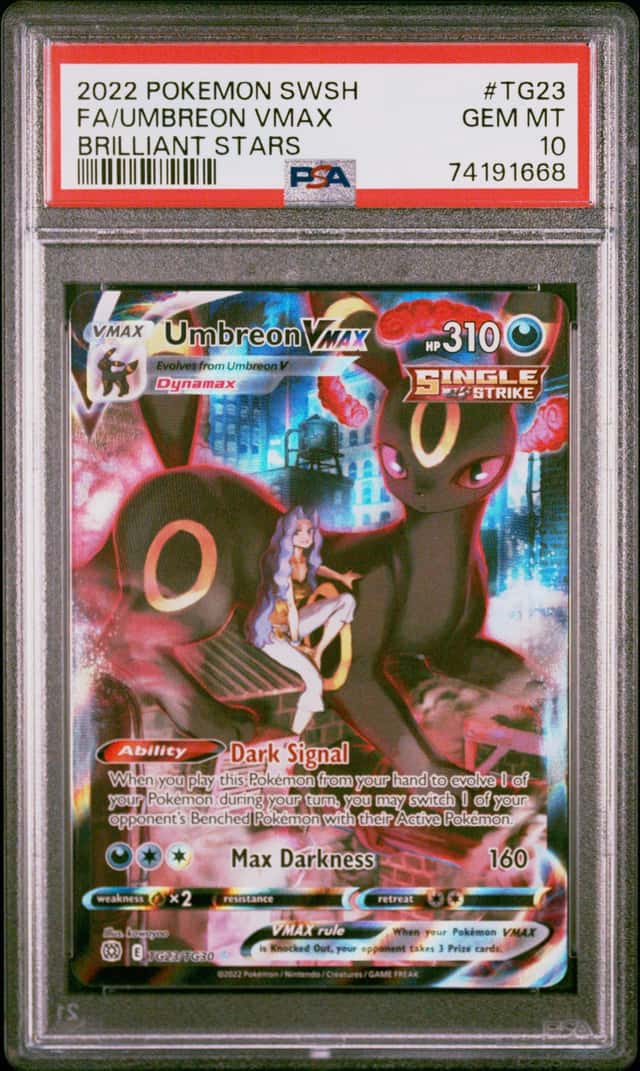 Pokemon Umbreon VMAX TG23/TG30 Brilliant Stars TG Holo Full Art PSA 10