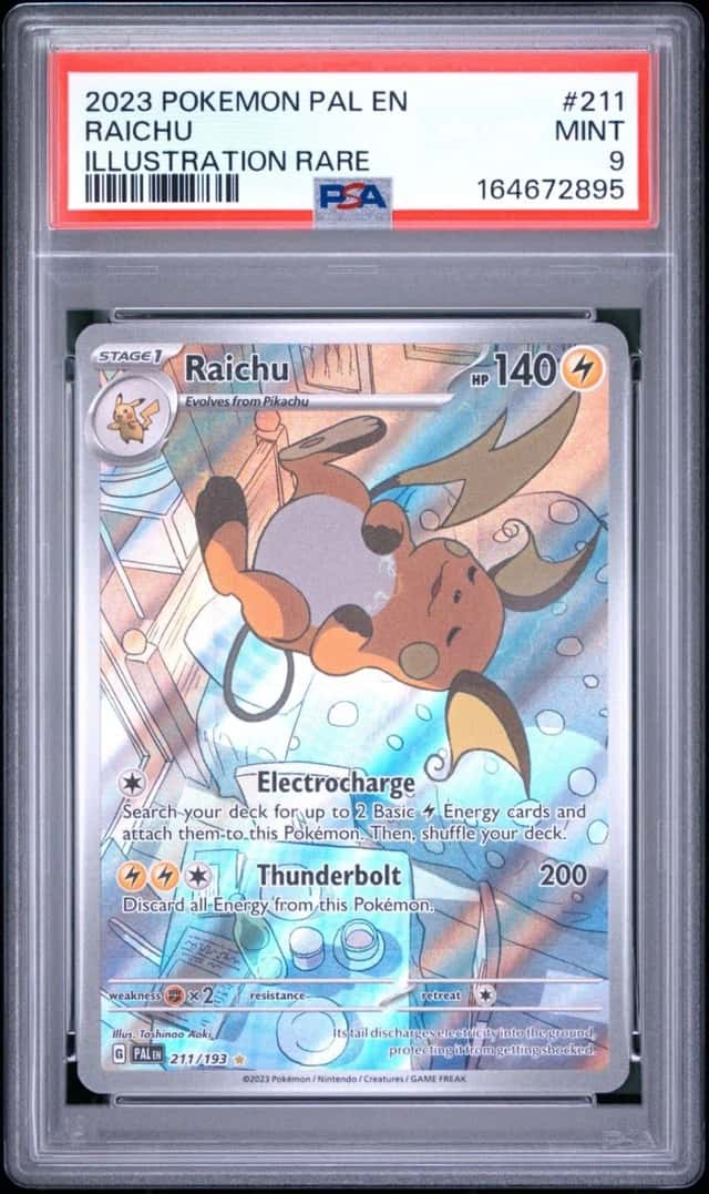 2023 POKEMON PAL EN-PALDEA EVOLVED ILLUSTRATION RARE #211 RAICHU PSA 9