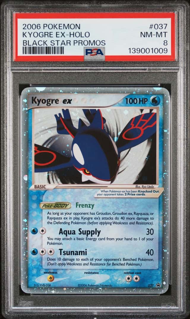 2006 Pokemon Black Star Promo Kyogre ex #037 Holo PSA 8