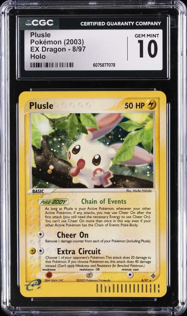 2003 POKEMON HOLO #8/97 PLUSIE CGC 10 GEM MINT