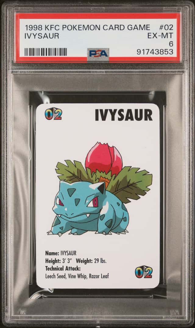 1998 KFC Pokémon Card Game #02 Ivysaur PSA 6 EX-MT