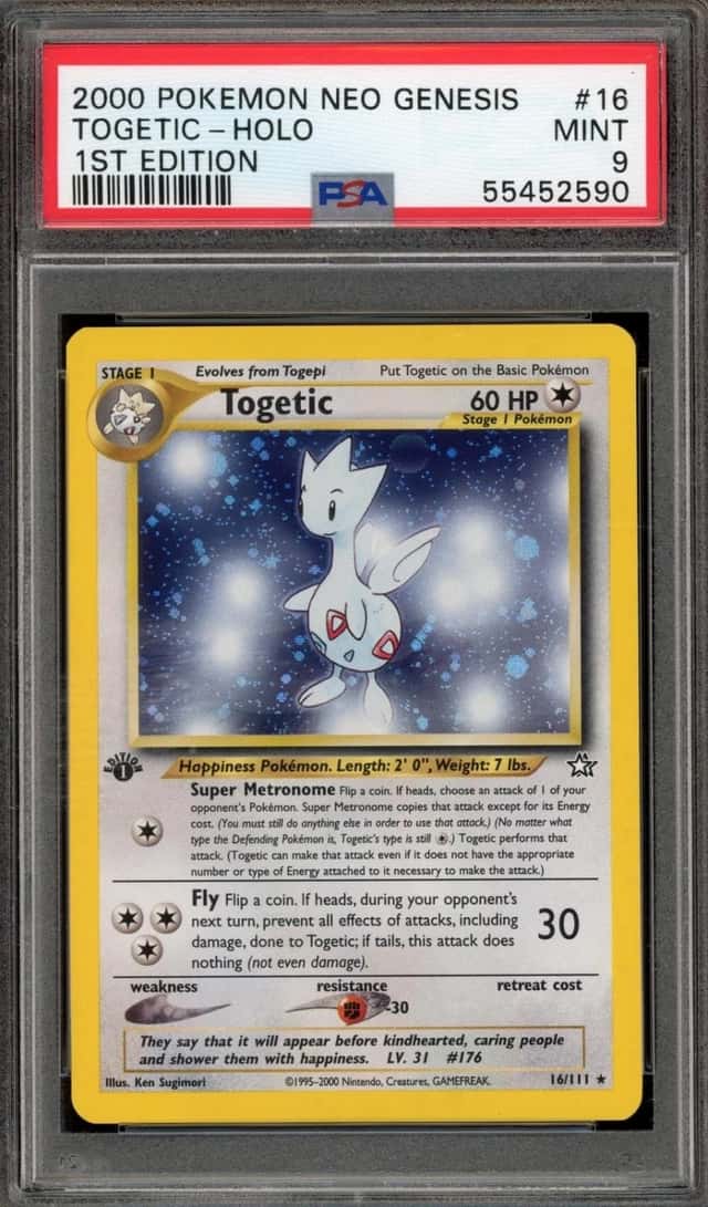 Pokemon Togetic Holo Neo Genesis 1st Edition 16/111 PSA 9 Mint