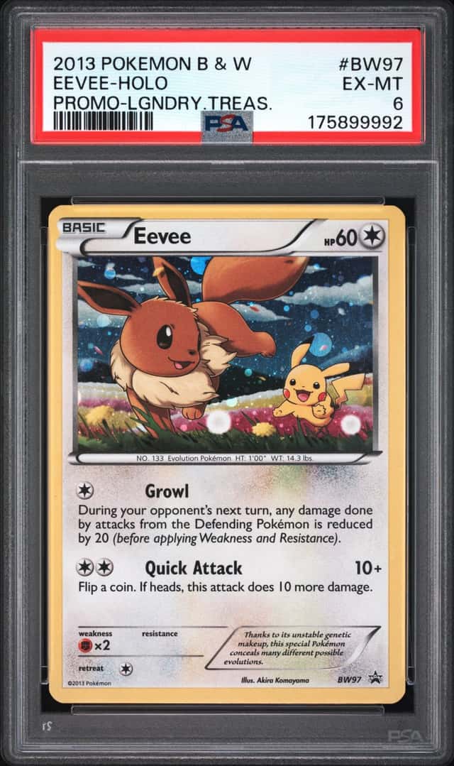 Pokemon Eevee Holo Promo BW97 Legendary Treasures PSA 6