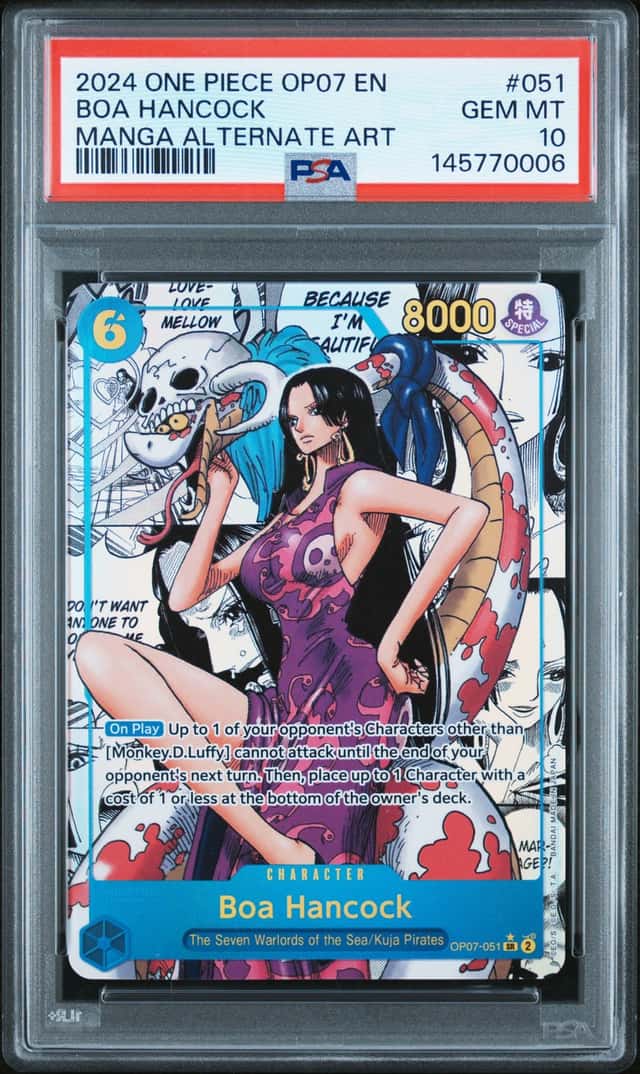 One Piece Boa Hancock Op07-051 Manga Alternate Art PSA 10 Gem Mint
