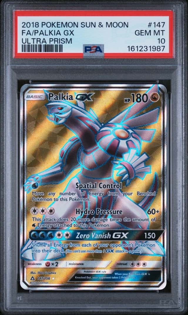 Pokemon Palkia Gx Ultra Prism Full Art 147/156 PSA 10 Gem Mint