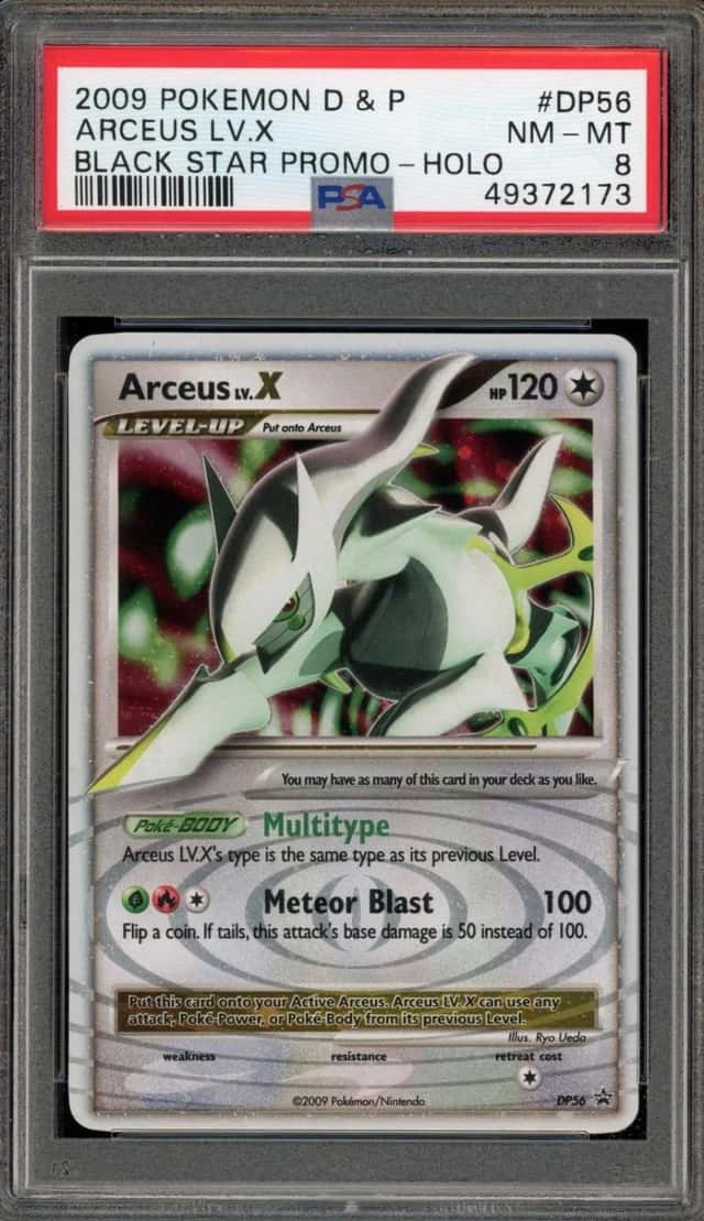 Pokemon Arceus LV.X Holo Black Star Promo DP56 Collector's Tin PSA 8