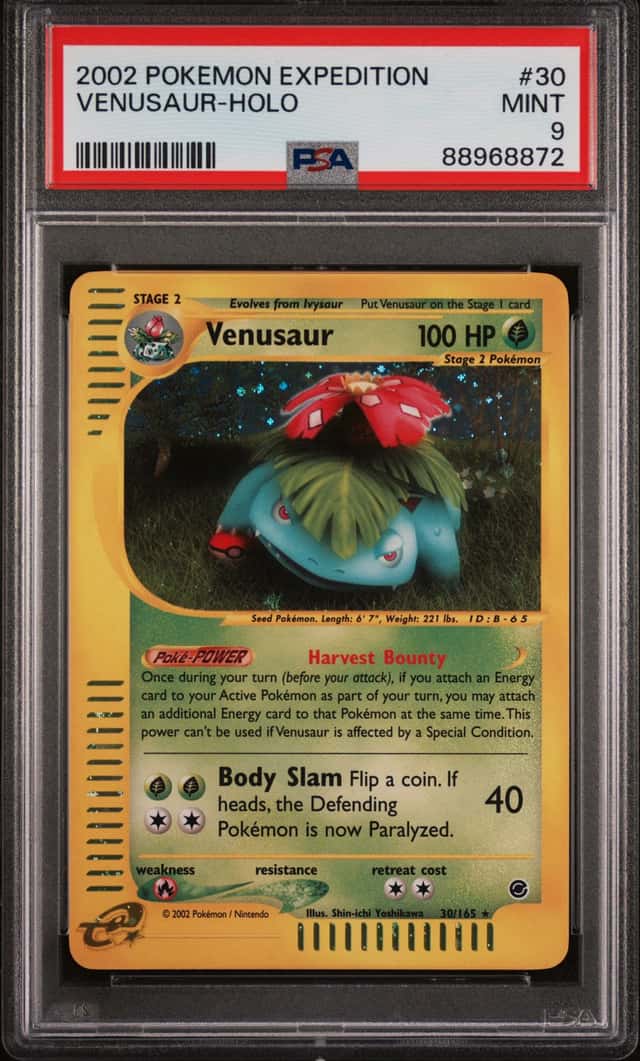 Pokemon Venusaur Holo Expedition 30/165 PSA 9 Mint