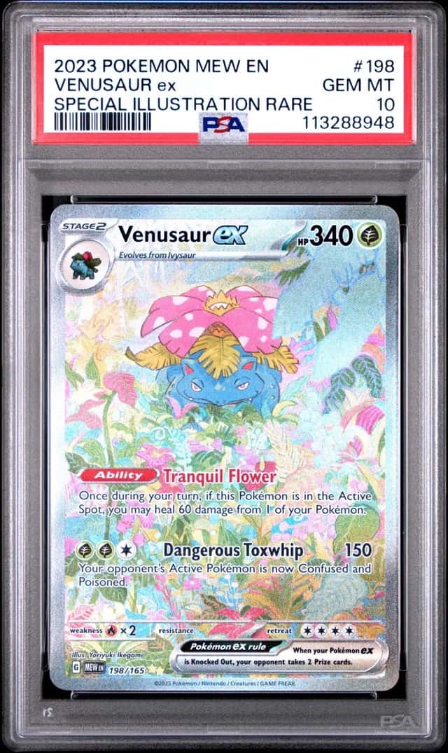 Pokemon Venusaur EX 151 198/165 Special Illustration Rare PSA 10 Gem Mint