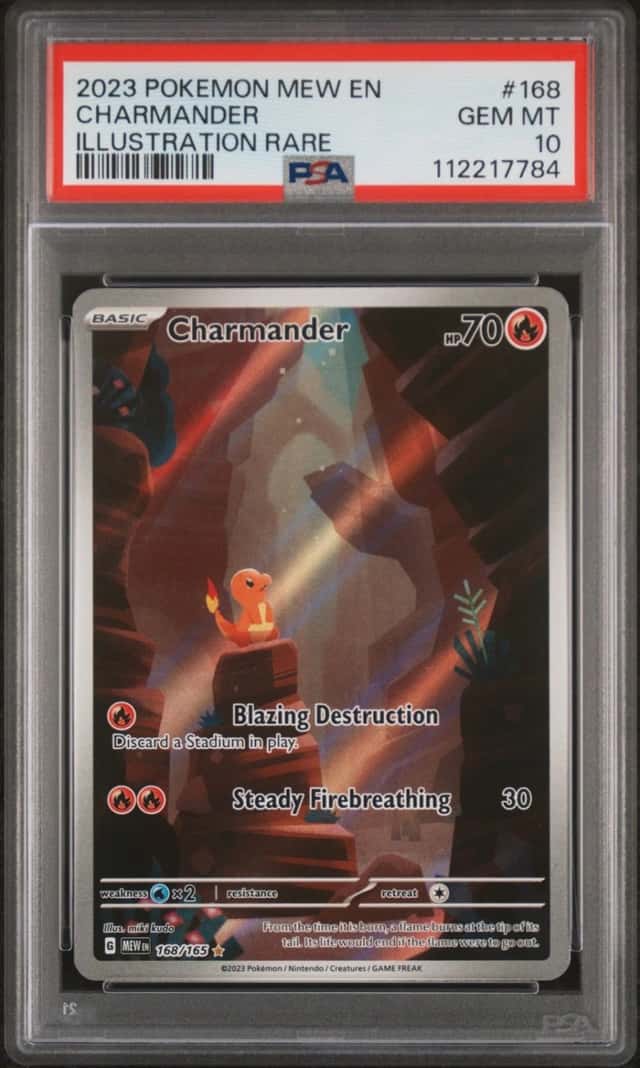 Pokemon Charmander 151 168/165 Illustration Rare PSA 10 Gem Mint