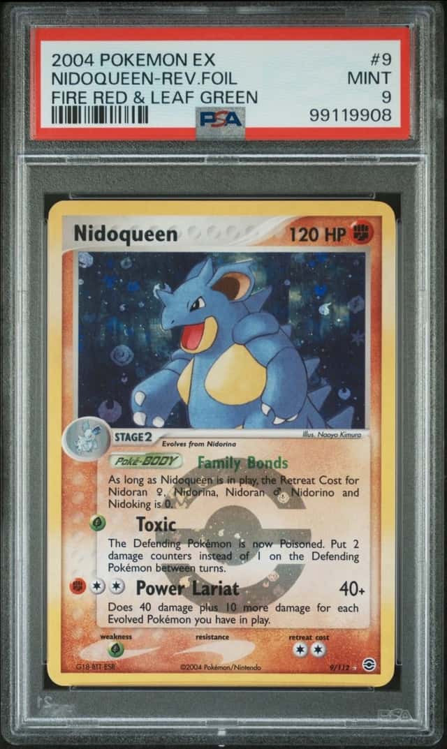 Pokemon Nidoqueen Reverse Holo Fire Red & Leaf Green 9 PSA 9 Mint
