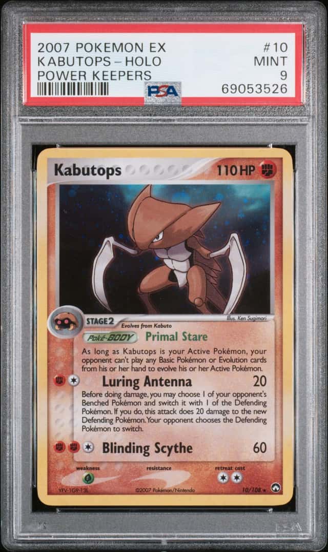 Pokemon Kabutops Holo Power Keepers 10/108 PSA 9 Mint