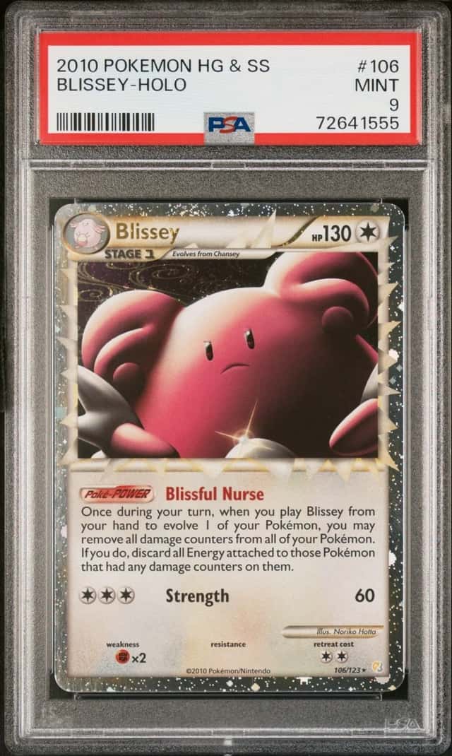 Pokemon Blissey Prime Holo Heartgold & Soulsilver 106/123 PSA 9 Mint