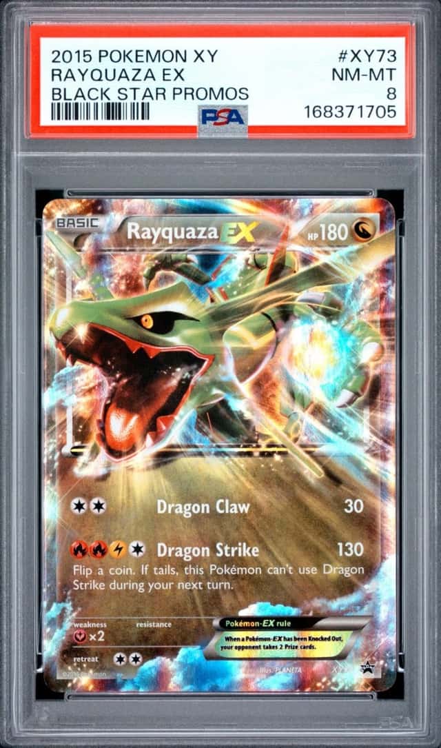 2015 POKEMON XY BLACK STAR PROMOS #XY73 RAYQUAZA EX PSA 8