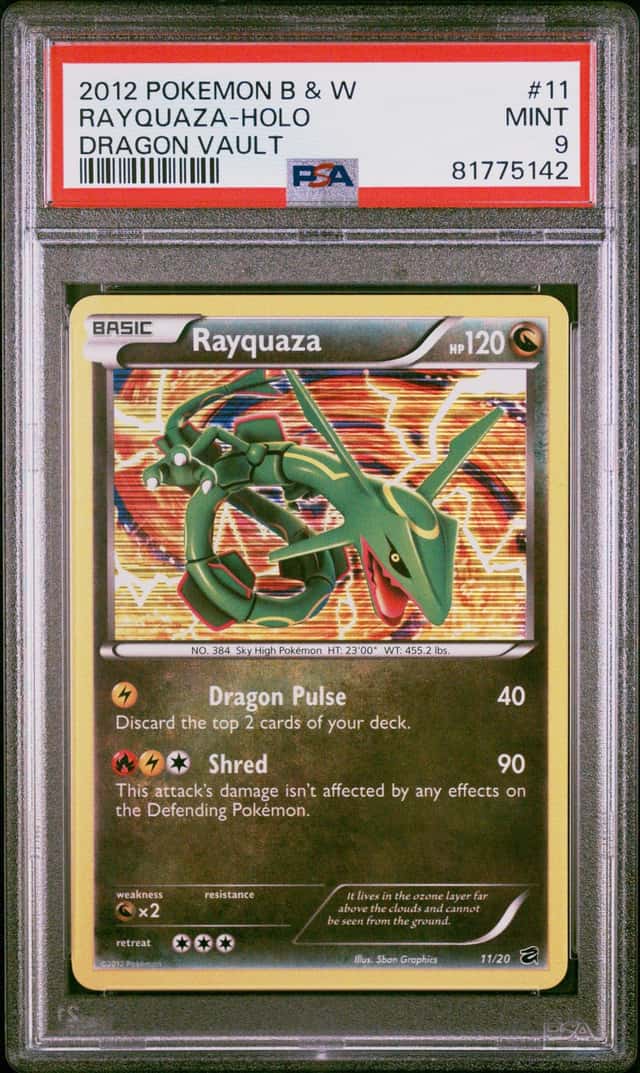 2012 Pokemon B&W Black & White Dragon Vault Rayquaza Holo #11/20 PSA 9