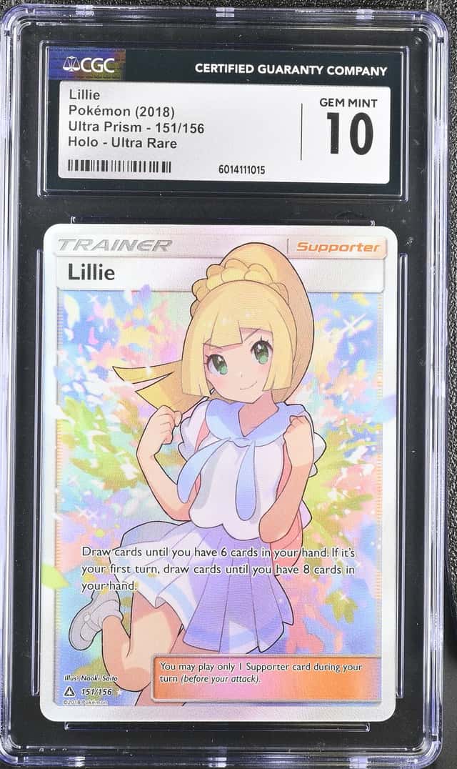 2018 POKEMON SUN & MOON ULTRA PRISM #151/156 LILLIE HOLO ULTRA RARE CGC 10