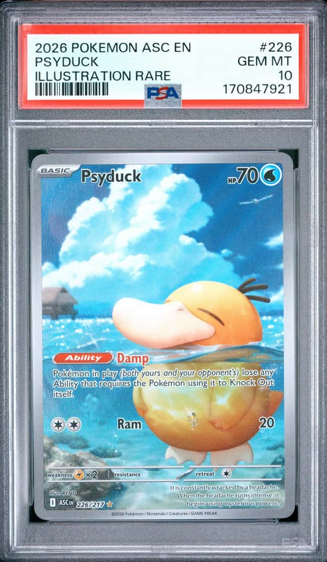PSYDUCK 2026 POKEMON ASC EN ILLUSTRATION RARE #226 PSA 10 GEM MINT
