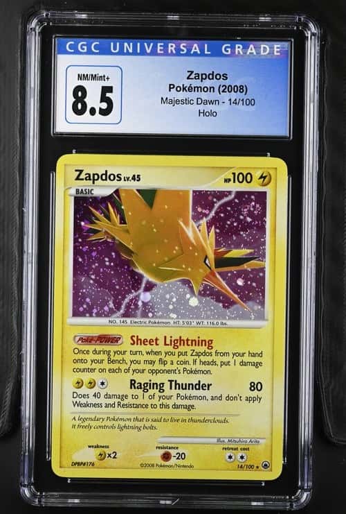 2008 Pokemon Majestic Dawn #14 Zapdos Holo CGC 8.5 NM-MT+