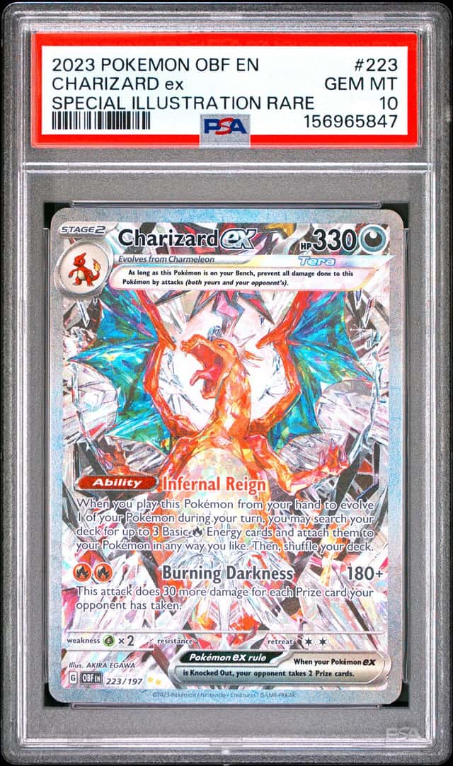 2023 Pokemon OBF En Special illustration Rare #223 Charizard Ex PSA 10 GEM MINT