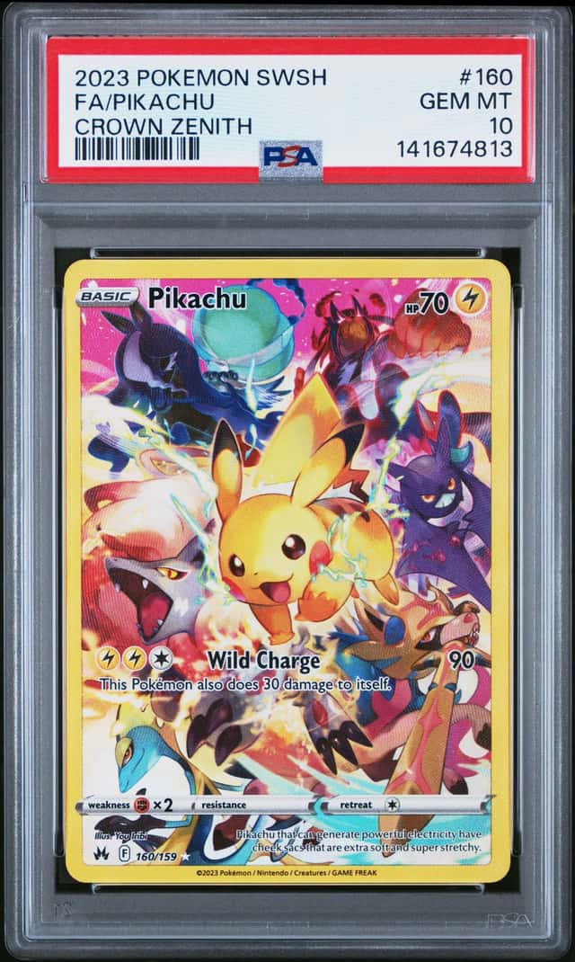 Pikachu #160 Crown Zenith 2023 Pokemon PSA 10