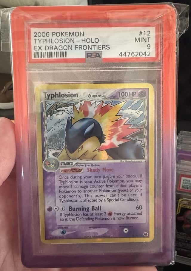 Pokemon Typhlosion Delta Species 12/101 EX Dragon Frontiers Holo PSA 9 2006