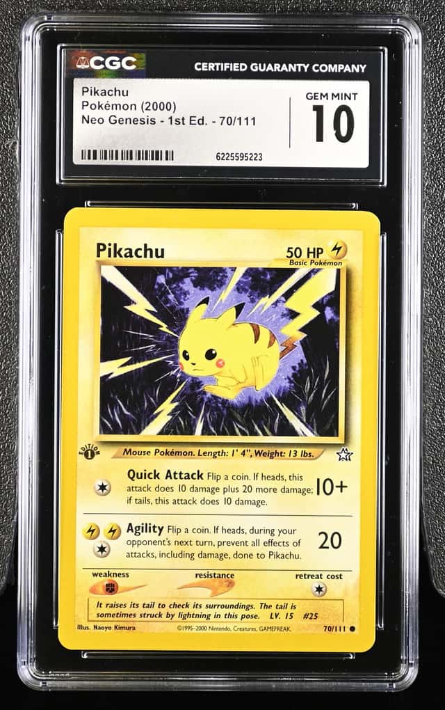 Pokémon Pikachu 2000 Neo Genesis - 1st Ed. 70/111 CGC 10