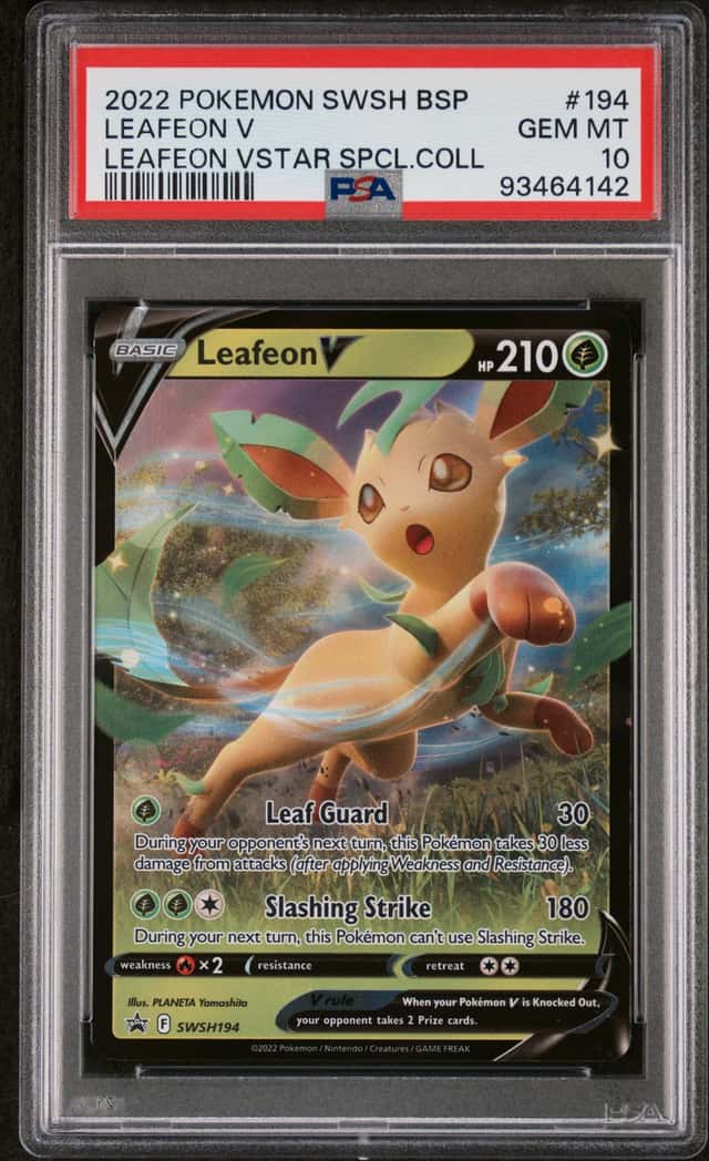 Pokemon SWSH Black Star Promos Leafeon V 2022 #SWSH194 PSA 10 GEM MINT