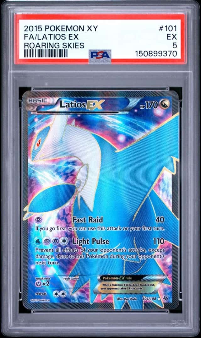 2015 POKEMON XY ROARING SKIES #101 FULL ART/LATIOS EX PSA 5