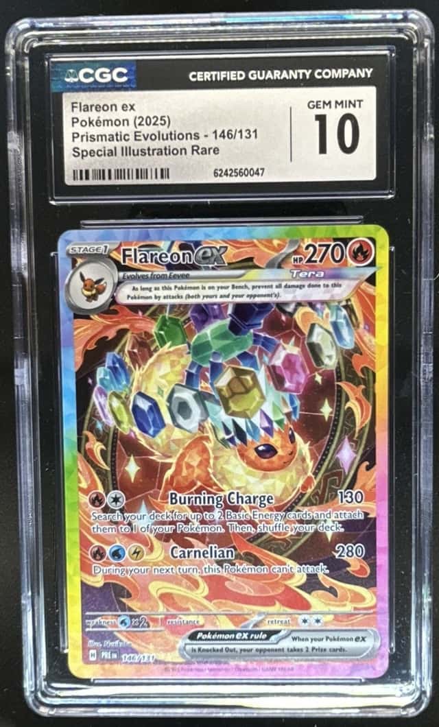 2025 Pokemon Prismatic Flareon ex Special Illustration Rare #146/131 CGC 10