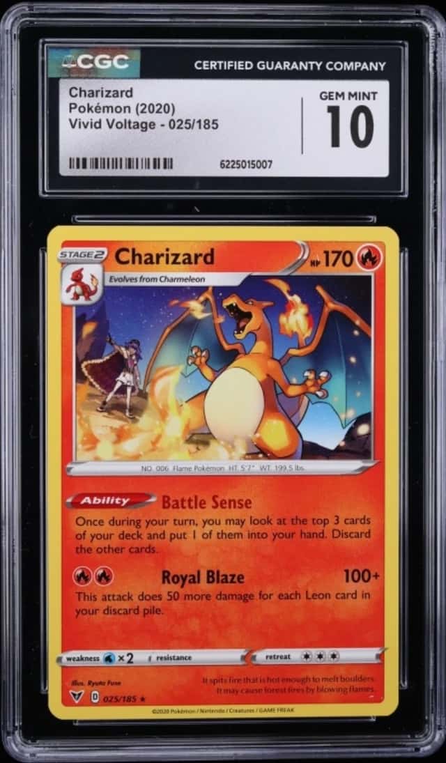 Charizard #025/185 Vivid Voltage 2020 CGC 10 Gem Mint Pokemon Graded Slab