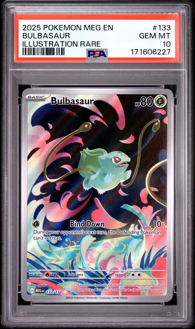 2025 POKEMON MEG EN-MEGA EVOLUTION ILLUSTRATION RARE #133 BULBASAUR PSA 10