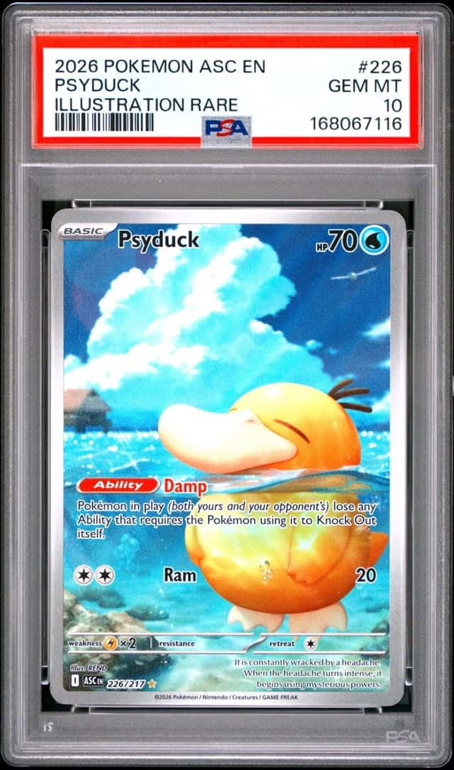 2026 POKEMON ASC EN-ASCENDED HEROES ILLUSTRATION RARE #226 PSYDUCK PSA 10