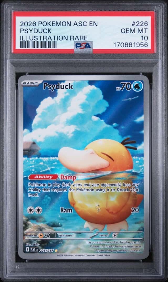 2026 POKEMON ASC EN-ASCENDED HEROES ILLUSTRATION RARE #226 PSYDUCK PSA 10