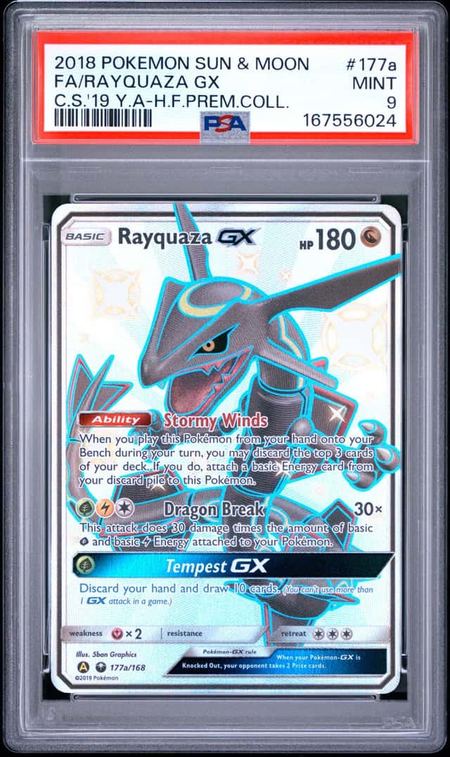 2018 Pokemon Sun & Moon Celestial Storm Rayquaza Promos #177a /168 PSA 9