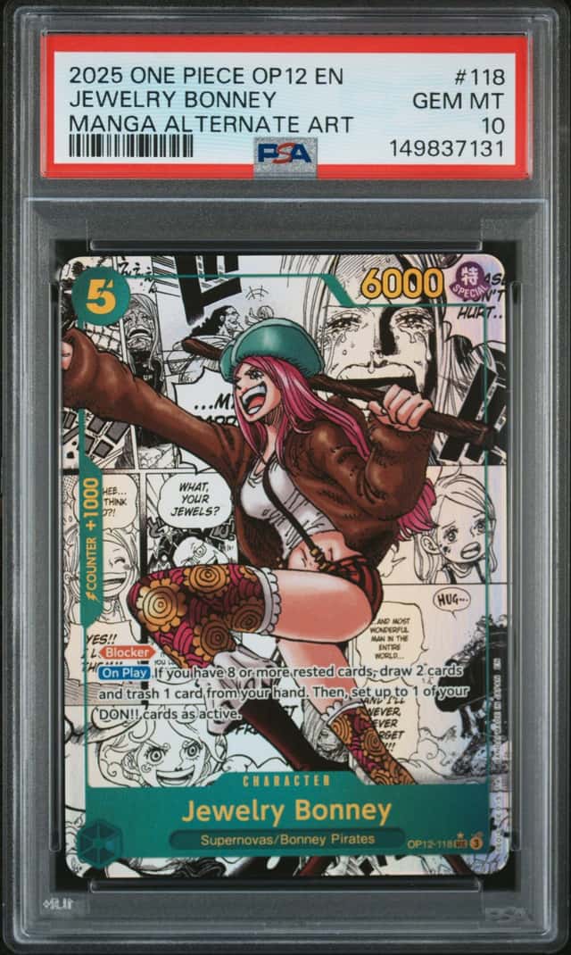 2025 One Piece OP12 EN Manga Alternate Art #118 Jewelry Bonney PSA 10 GEM MINT