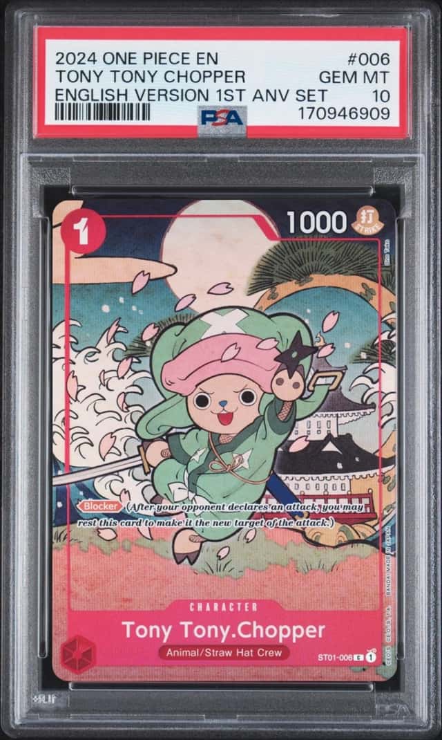 One Piece Tony Tony Chopper English Version 1st Anniversary Set 006 PSA 10