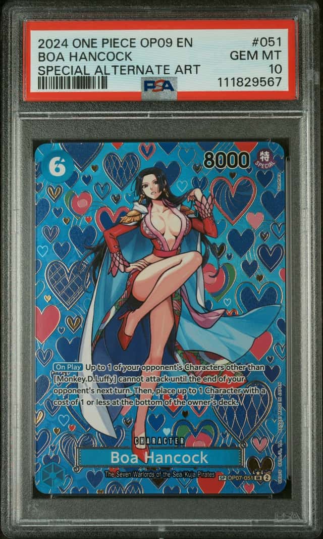 OP BOA HANCOCK 2024 OP09-EMPERORS IN THE NEW WORLD #051 SPECIAL ALT ART PSA 10 