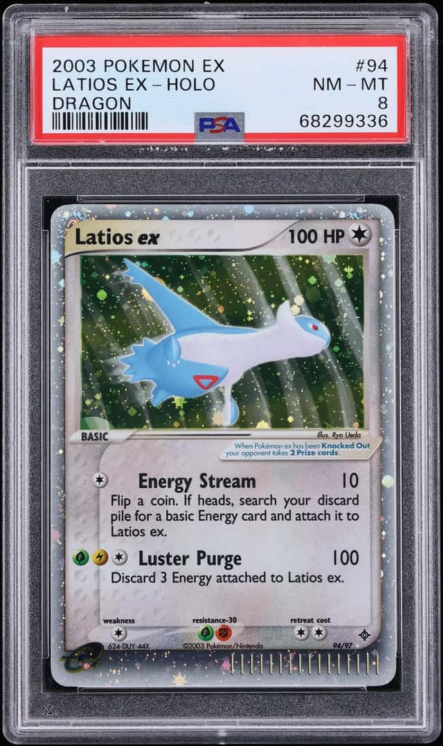 2003 Pokemon EX Dragon Holo Latios EX #94 PSA 8 NM-MT