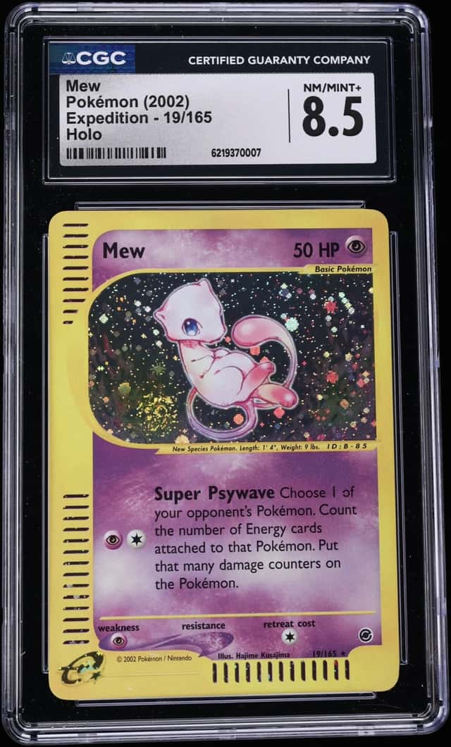 2002 Pokemon Expedition Holo Mew #19 CGC 8.5 NM-MT+