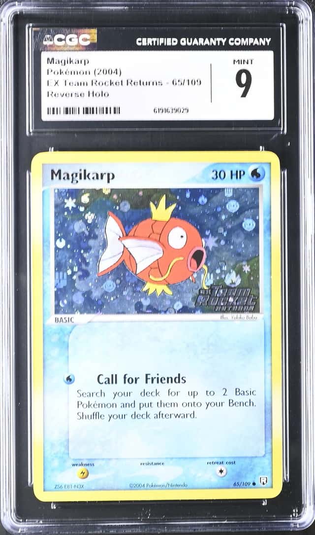 2004 Pokemon EX Team Rocket Returns Reverse Holo Magikarp #65 CGC 9 MINT