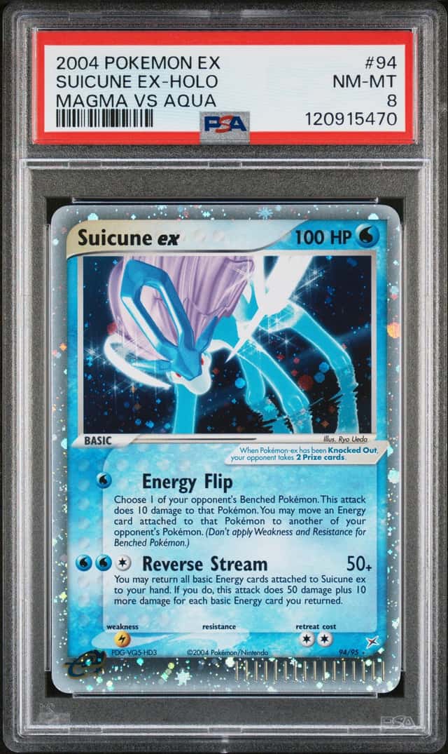 2004 Pokemon EX Team Magma Vs Team Aqua Holo Suicune Ex #94 PSA 8 NM-MT