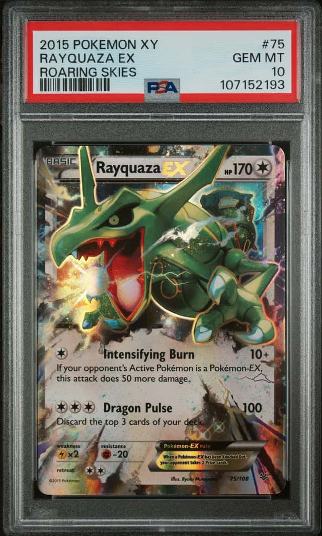 2015 Pokemon XY Roaring Skies Holo Rayquaza EX #75 PSA 10 GEM MINT