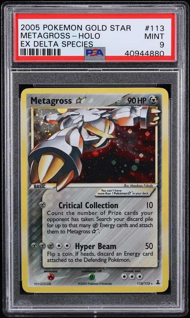 2005 Pokemon EX Delta Species Holo Metagross Gold Star #113 PSA 9 MINT