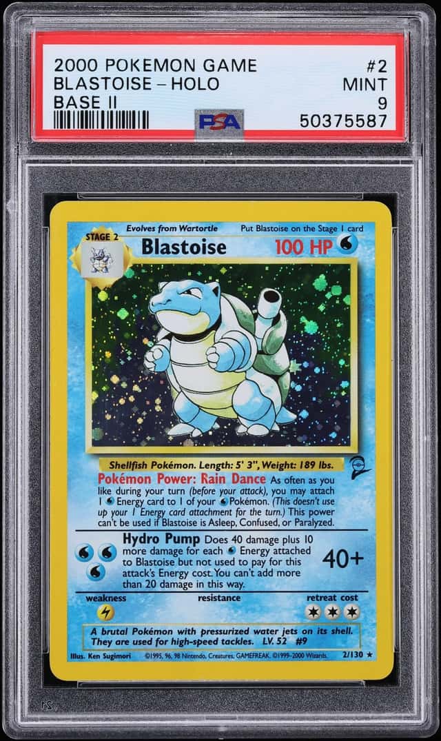 2000 Pokemon Base Set 2 Holo Blastoise #2 PSA 9 MINT