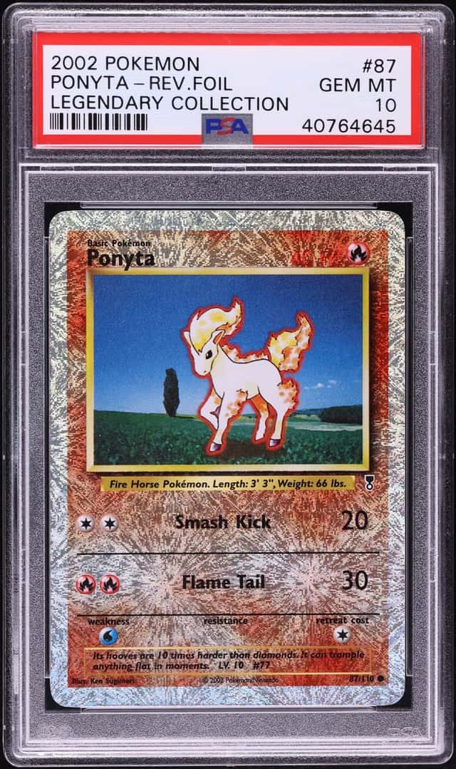 2002 Pokemon Legendary Collection Reverse Holo Ponyta #87 PSA 10 GEM MINT