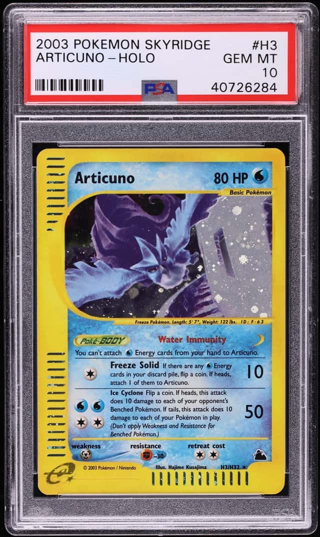 2003 Pokemon Skyridge Holo Articuno #H3 PSA 10 GEM MINT