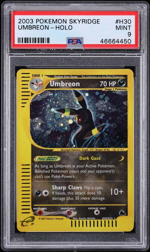 2003 Pokemon Skyridge Holo Umbreon #H30 PSA 9 MINT
