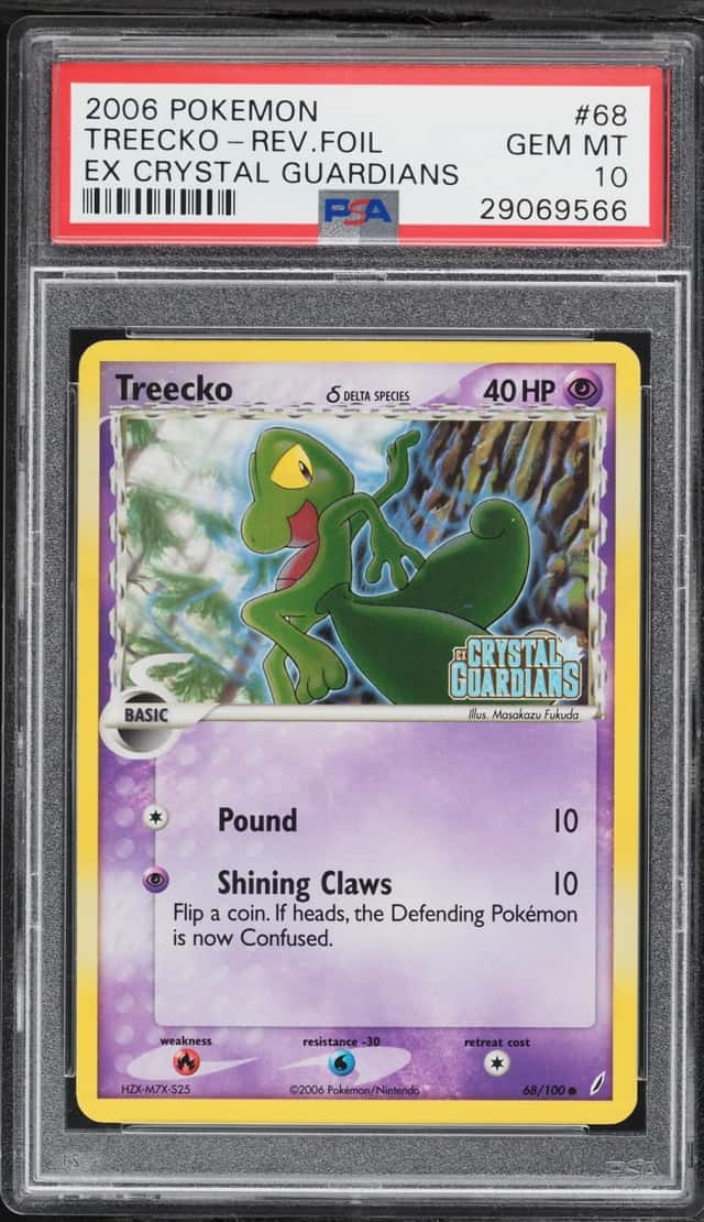 2006 Pokemon EX Crystal Guardians Reverse Holo Treecko #68 PSA 10 GEM MINT