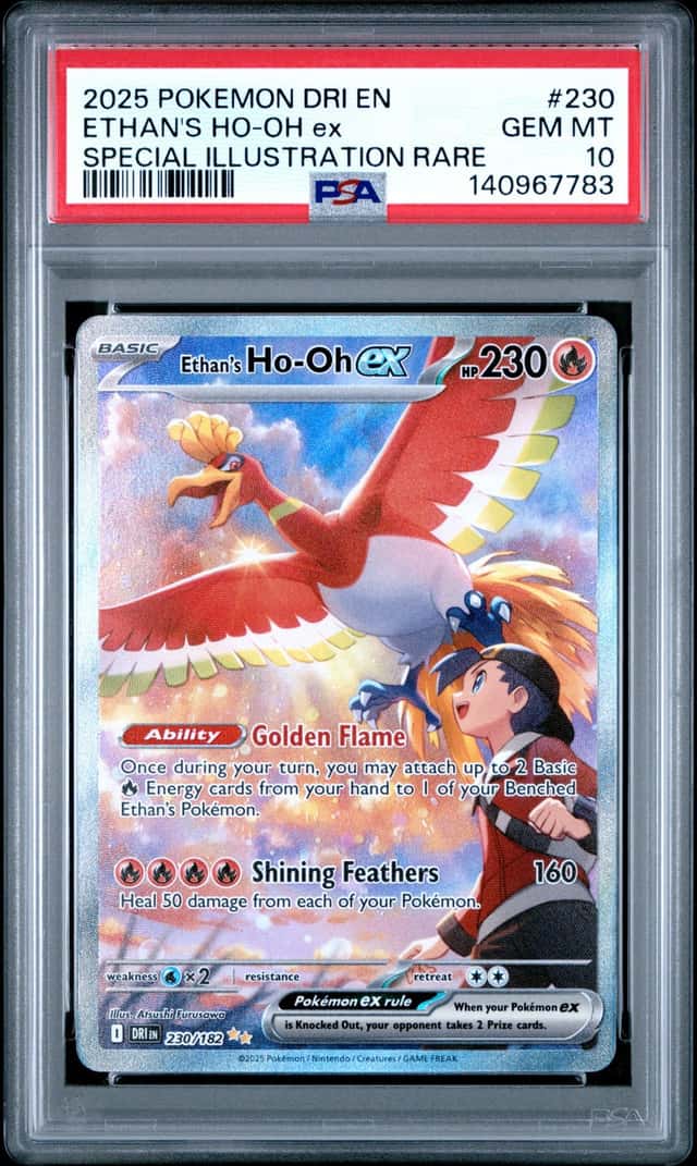 2025 Pokemon Scarlet & Violet Destined Rivals SIR Ethan's Ho-Oh Ex #230 PSA 10 GEM MINT