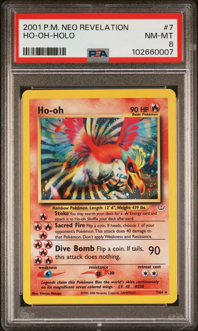2001 Pokemon Neo Revelation Holo Ho-Oh #7 PSA 8 NM-MT