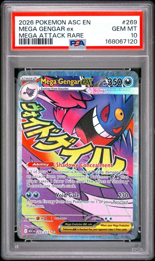 2026 POKEMON ASC EN-ASCENDED HEROES MEGA ATTACK RARE #269 MEGA GENGAR EX PSA 10